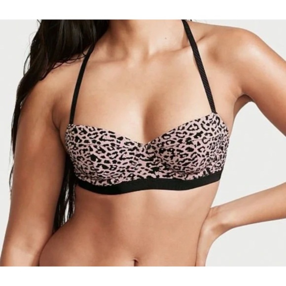 Victoria's Secret Pink Leopard Print Bikini Top
